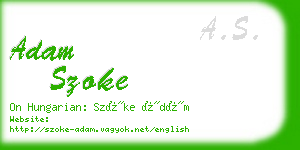 adam szoke business card